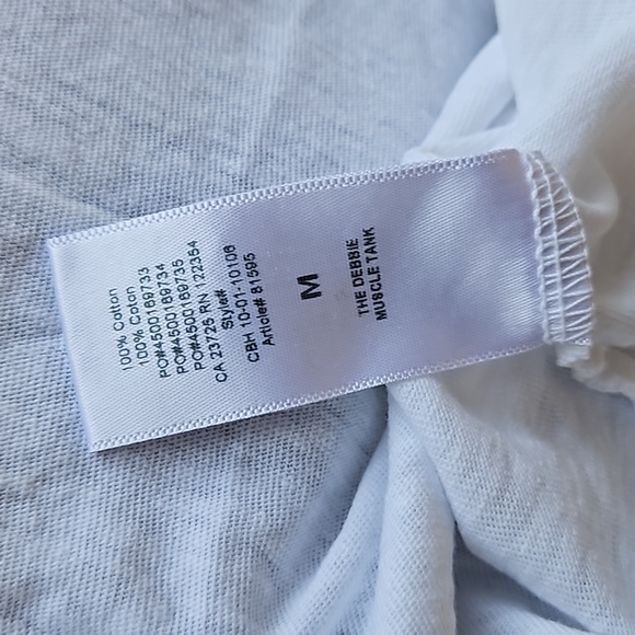 Aritzia Denim Forum Debbie Muscle Tank White M - Picture 5 of 6